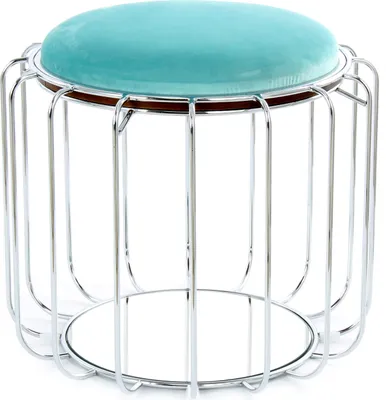 Produktbild von Kayoom - Designer Beistelltisch / Pouf Comfortable 110 Mint / Silber