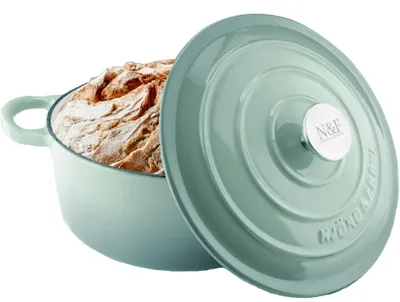 Zdjęcie produktu dla Garnek żeliwny z pokrywką, średnica 24 cm, nadający się do użytku na wszystkich rodzajach kuchenek