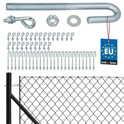 Produktbild von KOTARBAU® 25er Set Gewindespanner M10 verzinkter Stahl Spannschloss für Maschendrahtzaun offener Drahtspanner mit geschlossener Befestigungsschraube