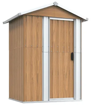 Produktbild von vidaXL Gartenhaus Braun 126x97,5x177 cm Verzinkter Stahl