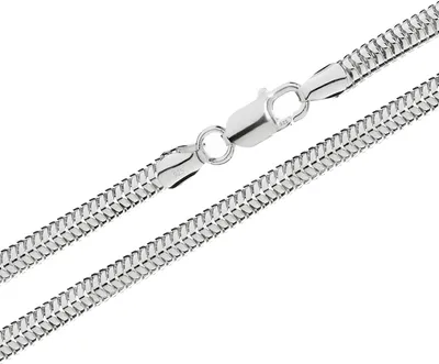 Produktbild von 50cm Schlangenkette 5mm 925 Sterlingsilber Schwer Silber Halskette Rund 4286