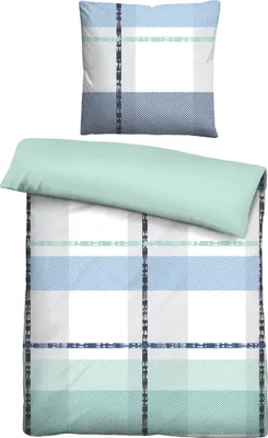 Produktbild von Castell Wendebettwäsche eisblau 1x 135x200 cm + 1x 80x80 cm