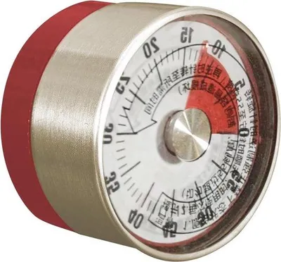 Productafbeelding van Keukenwekker Mechanisch - Kookwekker Tijdbeheer - Koken en Bakken - Batterijvrij Alarm - 6 x 3.5 cm - Rood