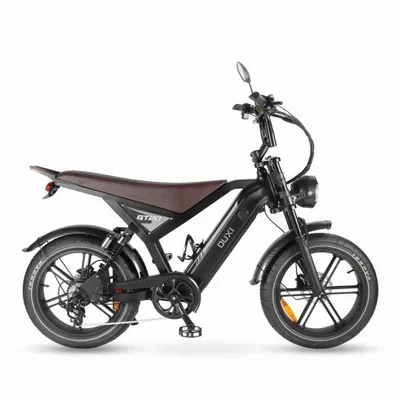 Obrázek produktu pro OUXI GT20 Elektrické Fatbike – blinkry – NFC čip – 20 palců – 250W motor – 7 převodů – dojezd 65 km – hydraulické kotoučové brzdy – černá