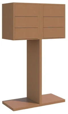 Produktbild von Briefkastenanlage Hermes Double for Six in Rost