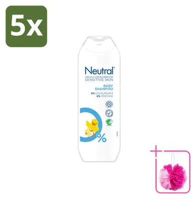 Produktbild von 5 x Neutral Babyshampoo - für empfindliche Haut - parfumfrei - 250 ml - Sparpackung - 5 Stücke