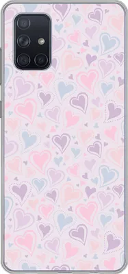 Produktbild von MuchoWow® Handyhülle Schutzhülle Hülle für Telefoonhoesje Samsung Galaxy A51 5G Mädchen - Herzen - Schnittmuster - Mädchen - Kinder - Kinder Silikon Softcase Handy Hülle - Abbildung