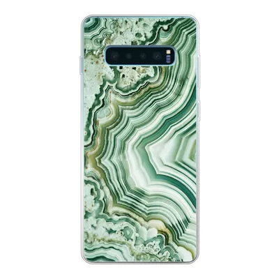 Produktbild von MuchoWow® Handyhülle Schutzhülle Hülle für Samsung Galaxy S10 Lite Natursteine - Grün - Gesteine und Mineralien Silikon Softcase Handy Hülle - Schutz