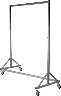 Immagine prodotto di Appendiabiti professionale Appendiabiti grigio molto robusto regolabile in altezza asta appendiabiti 133 cm portata 150 kg