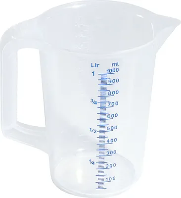 Produktbild von Messbecher, Kunststoff, 0,25-5,0 Liter wählbar, verschiedene Maße : 1 l Variante: 1 l