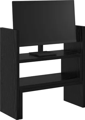 Produktbild von （Robust Möbel） Monitor Schreibtischständer mit Speicher Schwarz Eichen-Optik - Computertische CL550466 - Computertische