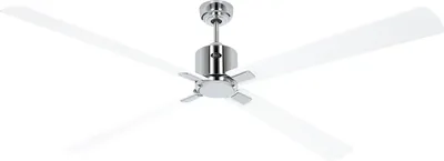 Produktbild von Energiespar Deckenventilator Eco Neo III 180 cm Chrom glänzend Flügel Weiß / Lichtgrau mit Fernbedienung