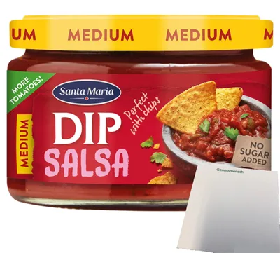 Produktbild von Santa Maria Dip Salsa Medium (245ml Glas) + usy Block