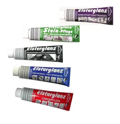 Produktbild von Elsterglanz 5er SET - Chrom, Universal, Kunststoff, Glaskeramik, Steinpflege 40ml