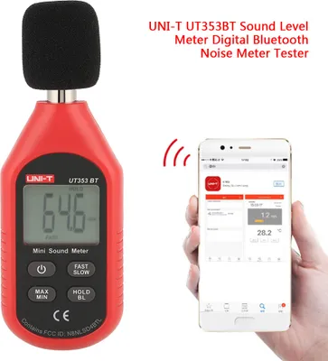 Zdjęcie produktu dla Uni T UT353BT Miernik poziomu dźwięku Cyfrowy miernik hałasu Bluetooth Tester 30-130dB Monitorowanie dźwięku