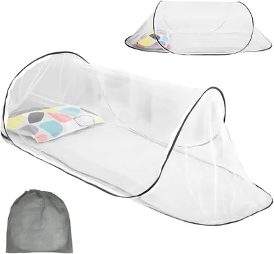 Immagine prodotto di Zanzariera pop-up, 200x80x56 cm, con cerniera, per letti da campeggio