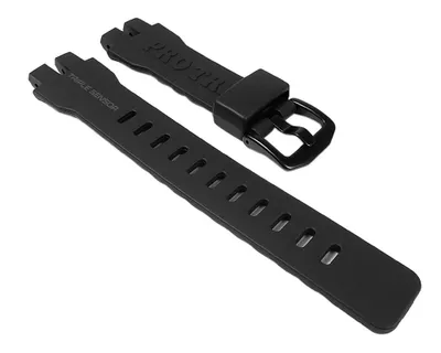 Produktbild von Casio Pro Trek Uhrenarmband 16mm | Resin schwarz PRW-3000