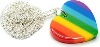 Produktbild von Herz Kette Miniblings 45cm Anhänger Halskette Love Liebe Regenbogen Pride LGBTQ+