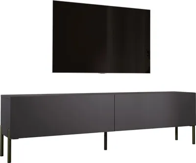 Produktbild von TV-SCHRANK : Anthrazit mit Beinen in Schwarz, 170 x 52 x 32 cm