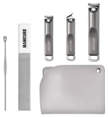 Produktbild von Maniküre-Set 5-teilig mit Reisetasche, Edelstahl, für Damen & Herren