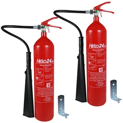 Produktbild von Feuerlöscher 5kg CO2 Kohlendioxid 89B Löscher mit Halterung Brandbekämpfung 2x