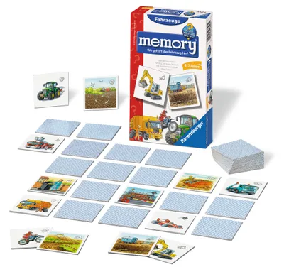 Produktbild von 48 Karten Ravensburger Mitbringspiel Wieso?Weshalb?Warum? Fahrzeuge memory 23327