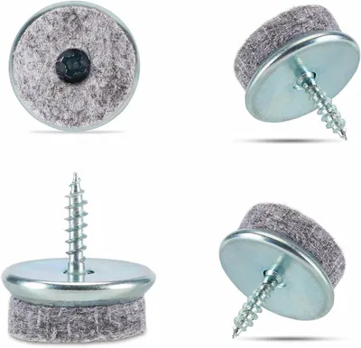 Produktbild von 20x Möbelgleiter Runde Filzgleiter für Möbelbeine, Bodengleiter, Bodenschutz, Möbel Pads, Stuhlgleiter Ø 22 mm, Grau