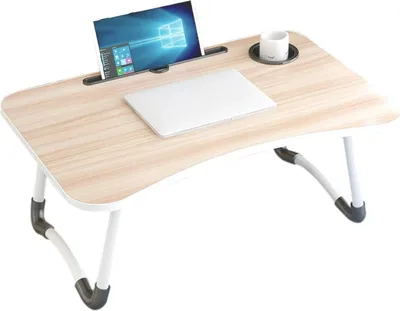 Skládací stolek pod notebook 60 x 27 x 40 cm - světle hnědý