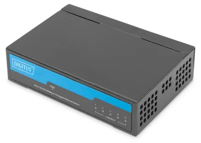 Produktbild von DIGITUS Switch 5-Port  Gigabit  Unmanaged Metallgehäuse schw