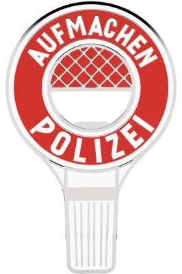 Produktbild von LANOLU Lustiger Flaschenöffner POLIZEI AUFMACHEN, Mini-Polizeikelle, Geschenke für Polizisten, Polizei Geschenke, Witziger Bieröffner