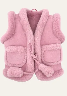 Produktbild von Kinder Lammfellweste Modell 15 Rosa - Größe: 104
