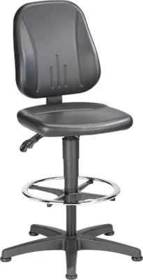 Produktbild von Bimos Arbeitsdrehstuhl Unitec mit Gleitern und Fußring Kunstleder Sitz-Höhe 580-850mm - 9651-   551
