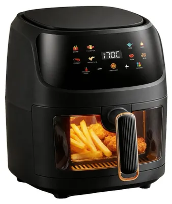 Image de Friteuse à air chaud, multifonction 8-en-1, écran tactile LED, noire