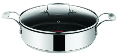 Produktbild von Tefal E85705 Jamie Oliver Edelstahl Servierpfanne mit Glasdeckel ,25cm