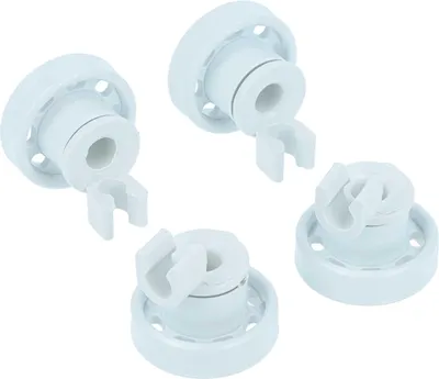 Produktbild von vhbw 4x Korbrolle für Unterkorb Ersatz für Bosch 00382469, 00382463, 00382452, 00152111, 00424717, 00066321 für Geschirrspüler - Durchmesser 14 mm