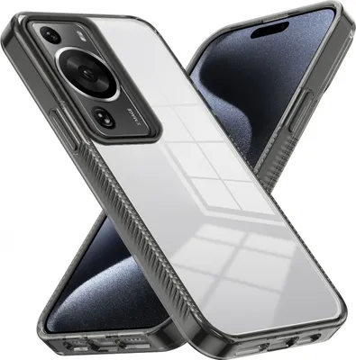 Produktbild von Hülle für Huawei P60 Pro Rutschfest Kristallklare Stoßfeste TPU Bumper Handyhülle Schwarz