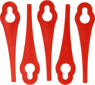 Produktbild von vhbw 5x Ersatz-Messer kompatibel mit Einhell RG-CT 18/1, GE-CT 18 Li Kit, BG-CT 18 Li, GE-CT 18 Li Rasenmäher - Ersatzklinge Rot, Polyamid