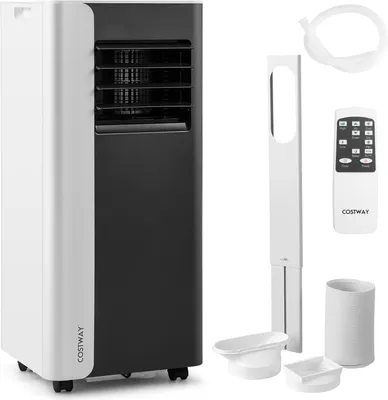 Produktbild von COSTWAY 7000BTU mobile Klimaanlage für 28㎡, 3-in-1 Klimagerät  mit Ventilator & Luftentfeuchter, Kühlgerät mit Abluftschlauch, Timer, Fernbedienung