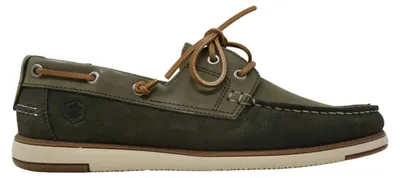 Image de mocassins pour homme, marque Lumberjack, modèle 102268857 Xavier, couleur vert armée, pointure 423, référence 075d