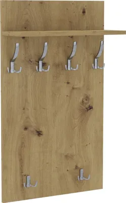 Produktbild von AKKE Artisan Eiche Garderobenpaneel MAXI - CHROM haken BxH: 60x120 cm