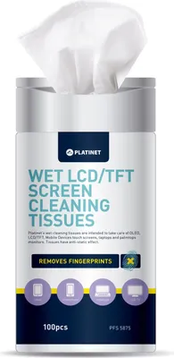 Image de Lingettes de nettoyage PLATINET pour écrans TFT/LCD
