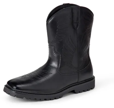 Produktbild von A. Essentials Western-Cowboystiefel für Herren, quadratischer Zehenbereich, Schw