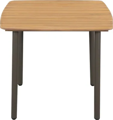 Image de vidaXL Table basse 80x80x72 cm en bois massif d'acacia et acier