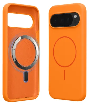 Produktbild von kwmobile Silikon Hülle für Google Pixel 10 / Pixel 10 Pro Handyhülle - Case Kompatibel mit MagSafe Fruity Orange