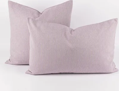Produktbild von Kissenhülle Dobby Streifen lila beige div. Größen von SCHÖNER LEBEN. Größe 30x50cm (HxB) 30x50cm (HxB) Größe