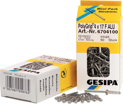 Obrázok produktu pre Gesipa Mini-Pack PolyGrip hliník/oceľ 4 x 10