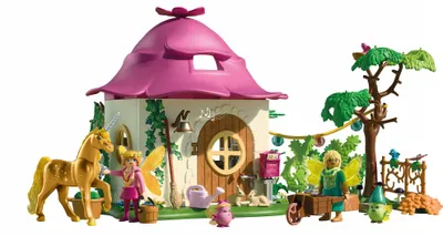Produktbild von PLAYMOBIL Konstruktionsspiel: Feenhaus Mit Goldenem Einhorn Mehrfarbig  Mehrfarbig One Size
