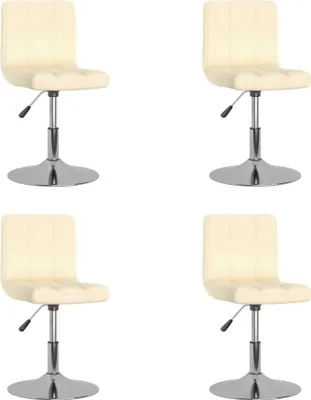 Produktbild von Esszimmerstühle 4 Stk. Drehbar Creme Stoff
