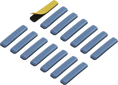 Produktbild von 14 Stück selbstklebende Teflongleiter für Möbel, 15 x 75 mm, eckig