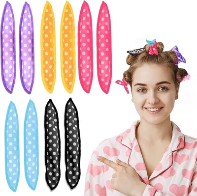 Produktbild von Flexibler Schaumstoff Lockenwickler, 10 Stück, für langes und mittellanges Haar, ohne Hitze